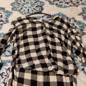 Universal Thread Black and White Plaid Shirt